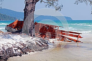 White sand of tropical beach