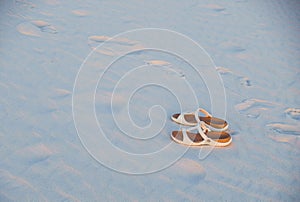 White Sandals at White Sands National Monument