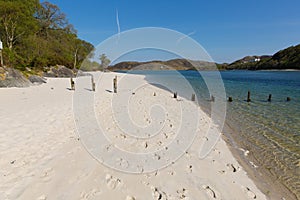 White Sands beach Morar Scotland beautiful Scottish sandy beach on the coastline from Arisaig to Morar south of Mallaig photo