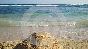 White sands with beautiful waves