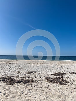 White sands blue water and blue skies. Siesta Key the no.1 beach in America. Sarasota Florida photo