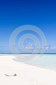 White sands on Caribbean sea beach