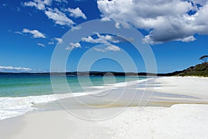 The white sands of Hyams Beach in Jervis Bay, Australia