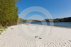 White Sands of Morar beautiful Scottish sandy beach West coast of Scotland uk on the coastline from Arisaig to Morar photo