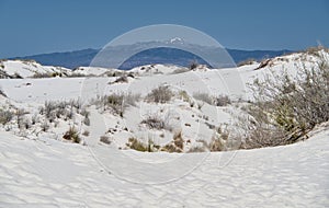 White Sands National Monument with Sierra Blanca Peak