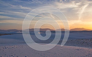 White Sands Sunset near Alamogordo, New Mexico