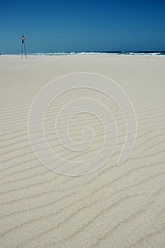 White sandy beach
