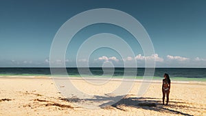 White sandy beach of Candaraman island in Balabac