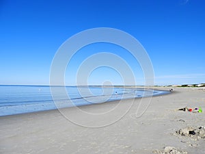White sandy beach on Crane Beach Massachusetts