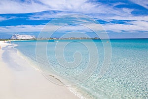 White sandy beach La Cinta, Sardinia, Italy photo