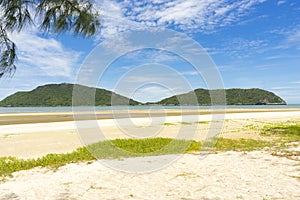 White Sandy Beach of Laem Sala beach, Thailand.