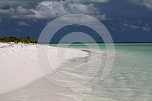 White sandy beach in Motu Tabu Islet photo
