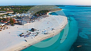 White sandy beach of Zanzibar