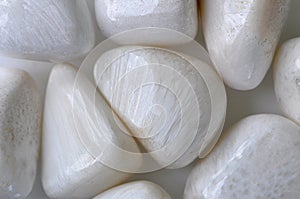 White Scolecite Tumbled Stones photo