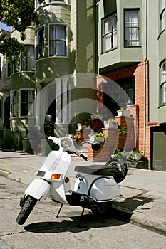 White scooter