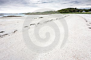 White Scottish sands of Traigh beach,Arisaig,Lochaber, Inverness-shire,Scotland,UK