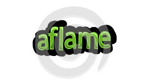 White screen animation video written AFLAME