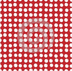 White scribbled dots on red