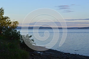 White sea  kandalaksha bay in jule