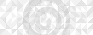 White seamless background of triangles in modern style, flat vector illustration.