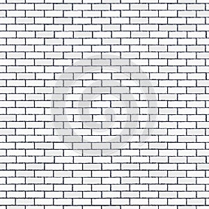 White seamless brick wall, pattern stonework background