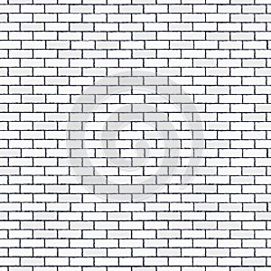 White seamless brick wall, pattern stonework background photo