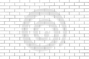 White seamless brickwall with repeating pattern use as background