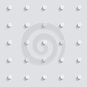 White seamless 3d background with dots. Looping