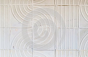 White seamless texture. Wavy background. Interior wall decoration. 3D interior wall panel pattern. white background of