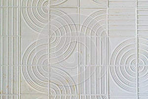 White seamless texture. Wavy background. Interior wall decoration. 3D interior wall panel pattern. white background of