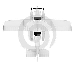 White Seaplane Isolated