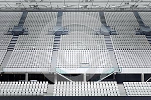 White seats in the large stadium