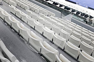 White seats in the large stadium