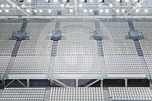 White seats in the large stadium