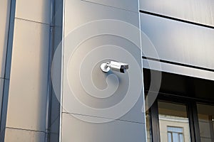 White Security Camera, CCTV on location.