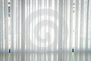 White see through sheer window curtain