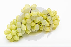 White seedless grapes on white