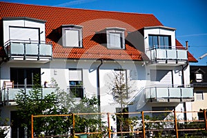 White semi-detached house in germany