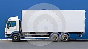 A white semi truck