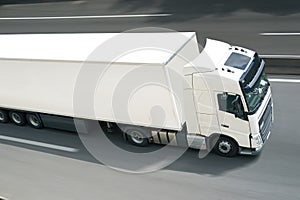 White semi truck