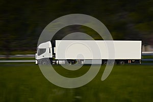 White semi truck