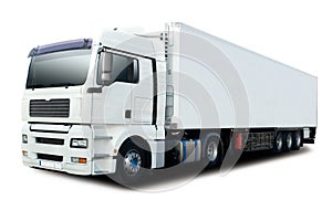 White Semi Truck