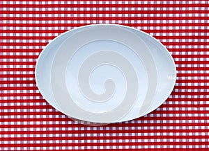 White Serving Platter Plate (oval dish)