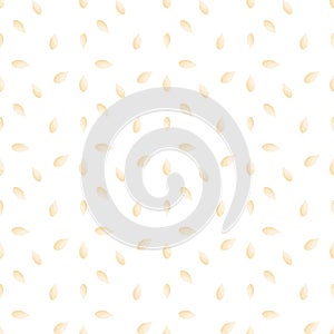 White sesame seed on white background in flat vector style.