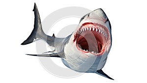White shark marine big predator