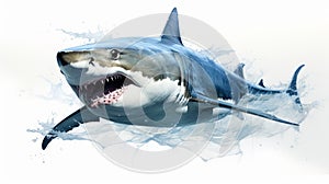White Shark Wallpaper - Hyper-realistic Animal Illustrations And 2d Game Art photo