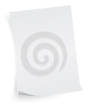 White sheet of paper