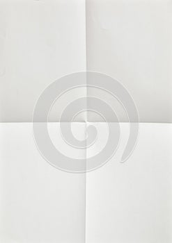 White sheet of paper folded