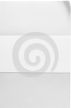 White sheet of paper folded