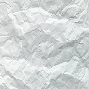 White sheet of paper folded. Crushed and folded white sheet of paper. Note paper. Wrinkled paper